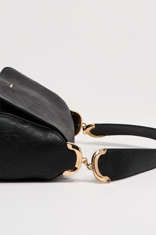 Sac à main en cuir de mouton - Noir