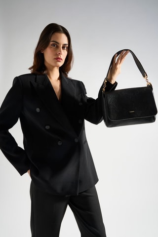Sac à main en cuir de mouton - Noir