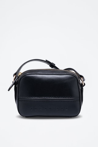 Sac à bandoulière en cuir Daphné - Noir