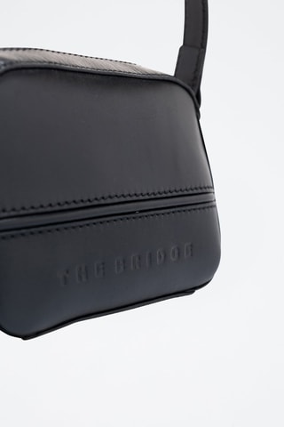 Sac à bandoulière en cuir Daphné - Noir
