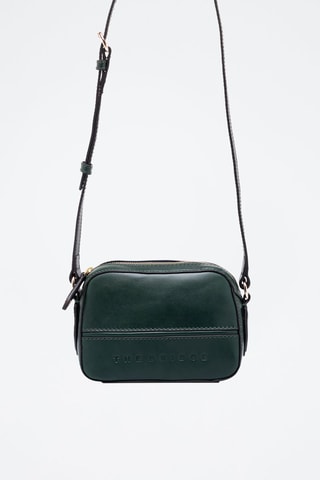 Sac à bandoulière en cuir Daphné - Vert foncé