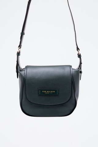 Sac à bandoulière en cuir Domitilla - Vert foncé