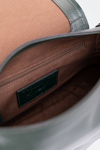 Sac à bandoulière en cuir Domitilla - Vert foncé