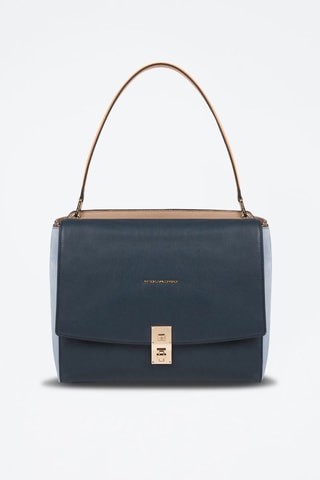 Sac à main en cuir Bleu et bleu clair - Piquadro