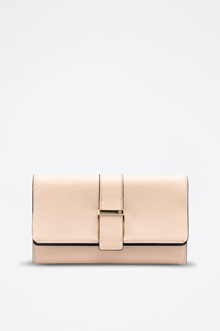 Portefeuille en cuir - Rose poudré