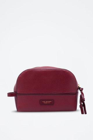 Trousse en cuir - Rouge foncé