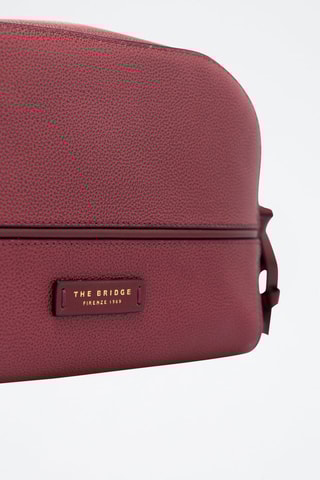 Trousse en cuir - Rouge foncé