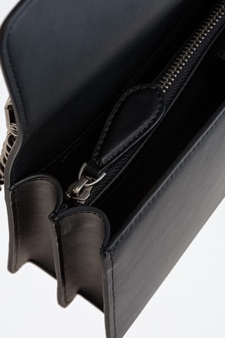 Sac porté épaule en cuir - Noir