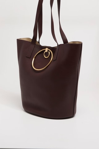 Sac porté épaule en cuir - Marron