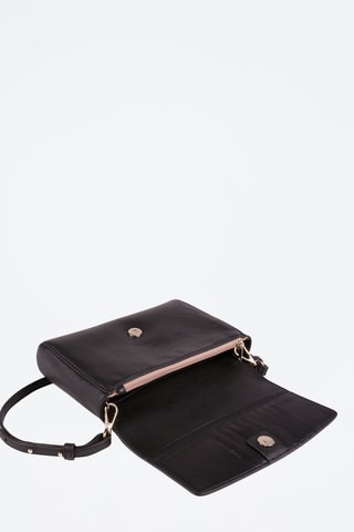 Sac bandoulière en cuir - 
Noir