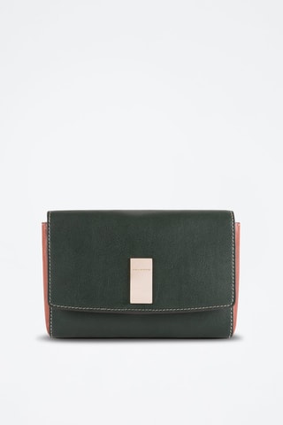 Sac bandoulière en cuir - 
Vert forêt