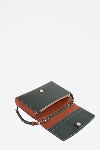 Sac bandoulière en cuir - 
Vert forêt