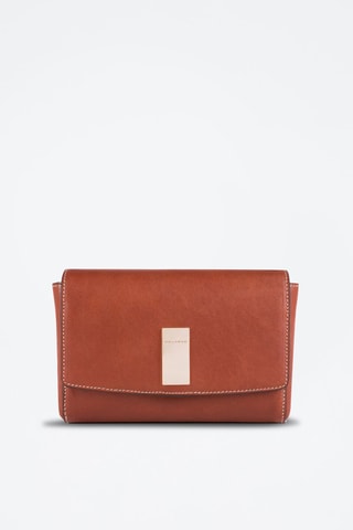 Sac bandoulière en cuir - 
Marron