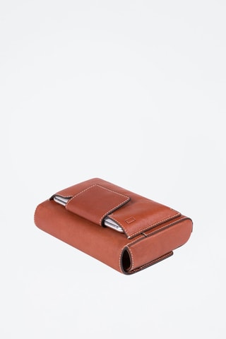 Sac bandoulière en cuir - 
Marron