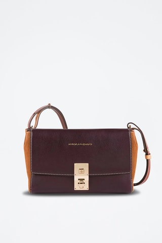 Sac bandoulière en cuir Marron et camel - Piquadro