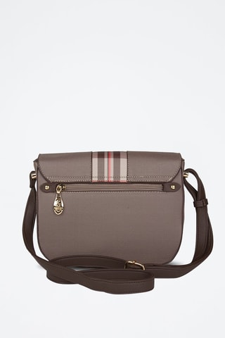 Sac bandoulière Gris et marron foncé