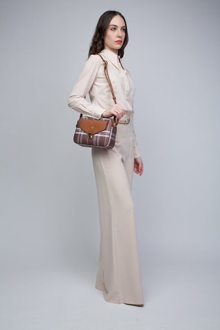 Sac bandoulière Gris et marron