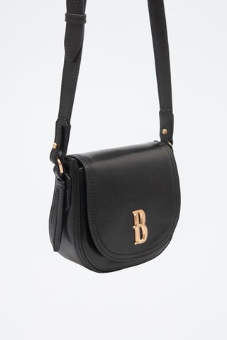Sac bandoulière en cuir Francesca - Noir