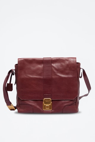 Sac bandoulière en cuir Trou - Marron