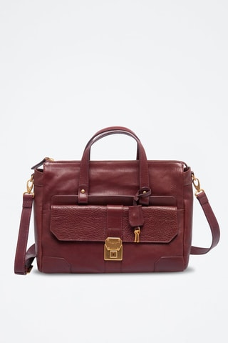Sac bandoulière en cuir Trou - Marron