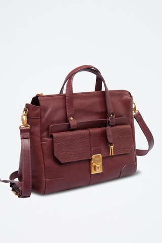 Sac bandoulière en cuir Trou - Marron