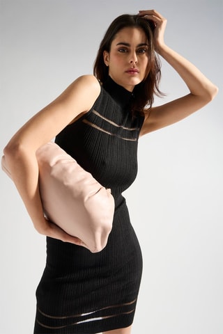 Sac bandoulière en cuir de mouton - Rose