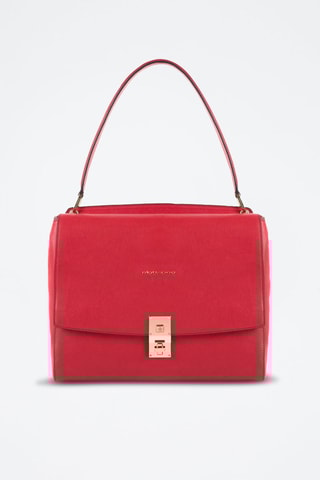 Sac bandoulière en cuir - 
Rouge