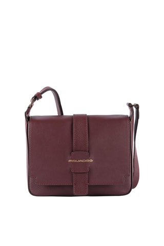 Sac bandoulière en cuir Bordeaux