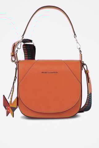 Sac bandoulière en cuir Camel 