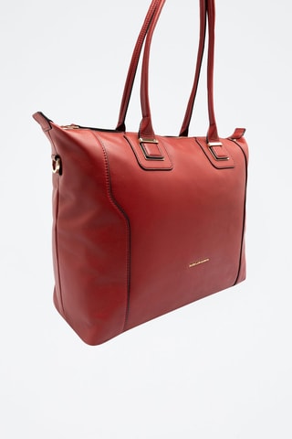 Leren Shopper - Rood