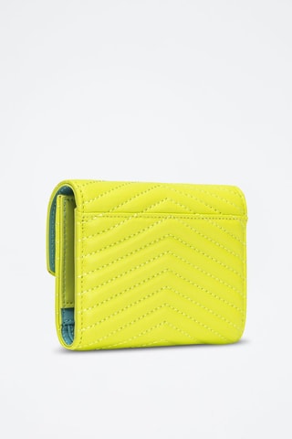 Portefeuille en cuir de mouton - Vert citron