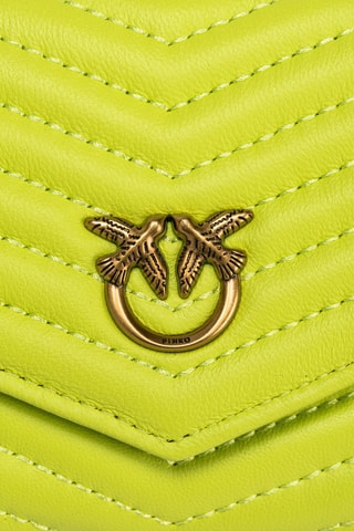 Portefeuille en cuir de mouton - Vert citron