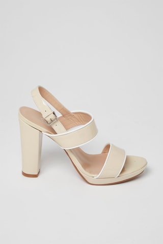 Lakleren Sandalen met Hak Beige - Harmont & Blaine