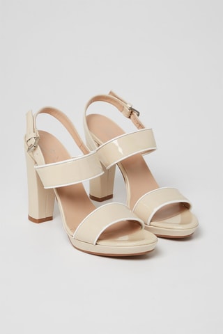 Lakleren Sandalen met Hak Beige - Harmont & Blaine