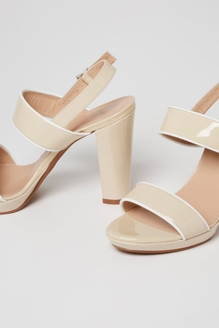 Lakleren Sandalen met Hak Beige - Harmont & Blaine