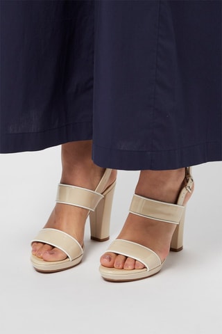 Lakleren Sandalen met Hak Beige - Harmont & Blaine