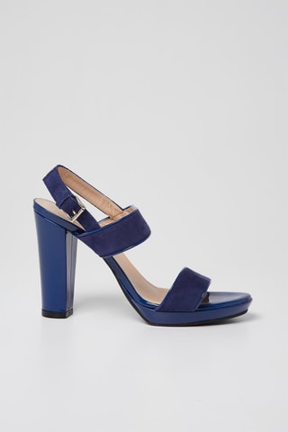 Nubuck Sandalen met Hak Marineblauw - Harmont & Blaine