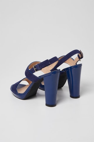 Nubuck Sandalen met Hak Marineblauw - Harmont & Blaine