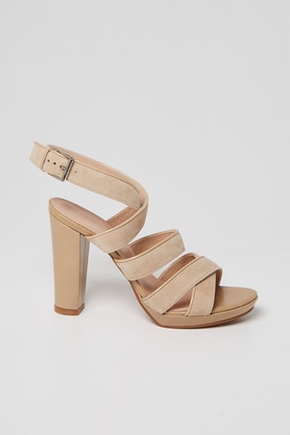 Nubuck Sandalen met Hak Beige - Harmont & Blaine