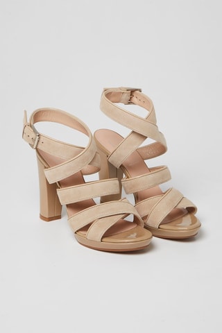 Nubuck Sandalen met Hak Beige - Harmont & Blaine