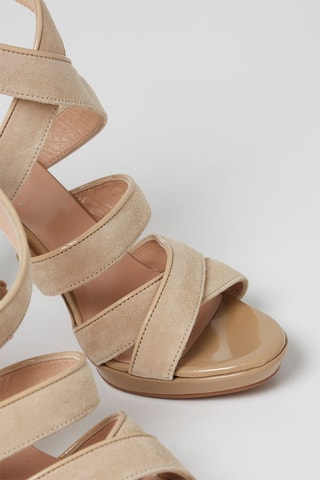 Nubuck Sandalen met Hak Beige - Harmont & Blaine