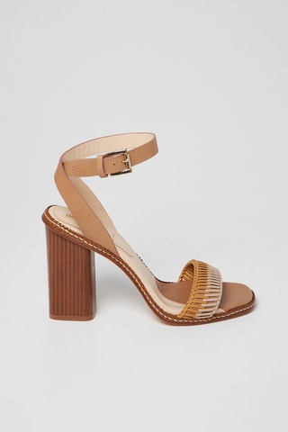 Leren Sandalen met Hak Beige en Wit - Harmont & Blaine