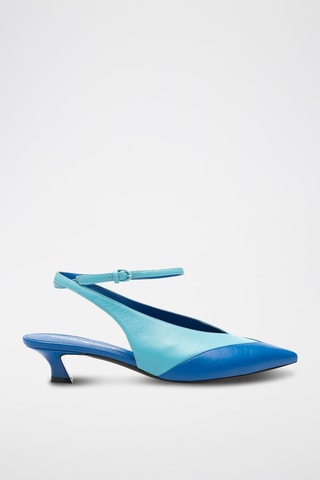 Schapenleren Sandalen met Hak - Blauw - Emporio Armani