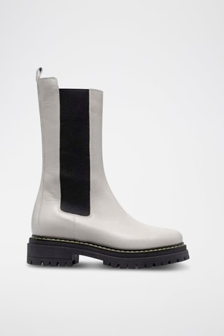 Kalfsleren Chelsea Boots - Grijs