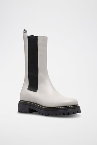 Kalfsleren Chelsea Boots - Grijs