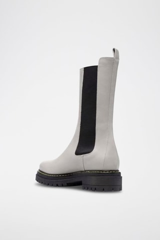 Kalfsleren Chelsea Boots - Grijs