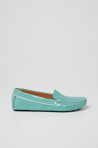 Mocassins en cuir verni - Turquoise - Harmont & Blaine