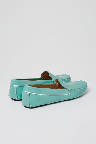 Mocassins en cuir verni - Turquoise - Harmont & Blaine