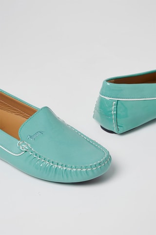 Mocassins en cuir verni - Turquoise - Harmont & Blaine