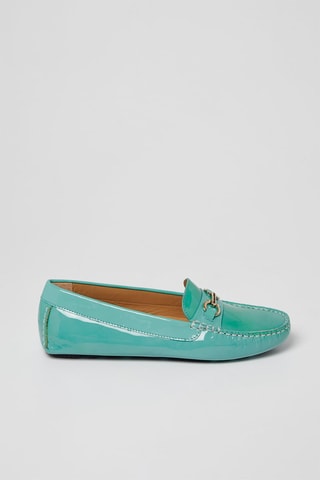 Mocassins en cuir verni - Turquoise - Harmont & Blaine